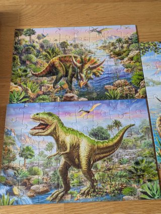 Puzzle Schmidt 3x48 Dinosaurios