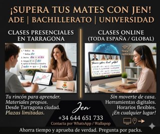 Clases de repaso Matematicas ADE 1 y 2 online