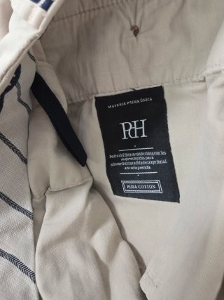 Pantalón chino beige hombre