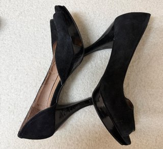 Zapatos Strover Tacón Negro Ante