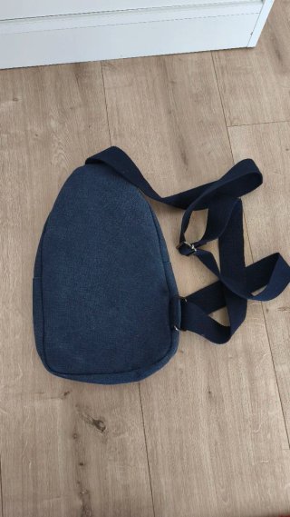 Bolso bandolera lona azul marino