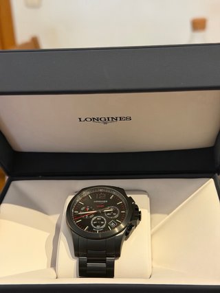 Longines Conquest V.H.P. Chronograph PVD Negro