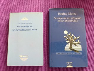 Lote 2 libros poesía Cantabra