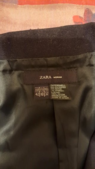 Abrigo largo negro Zara mujer