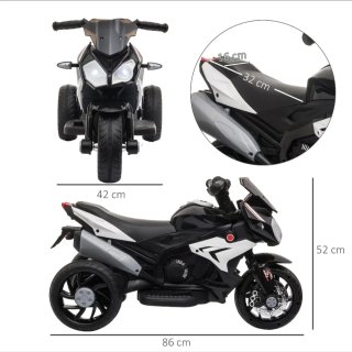 Moto Eléctrica Infantil Negra y Blanca