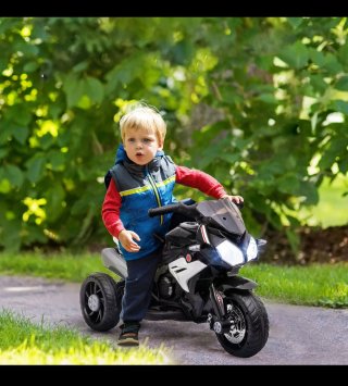 Moto Eléctrica Infantil Negra y Blanca