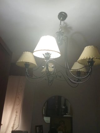 Lámpara de techo clásica tela metal. Haz tú oferta