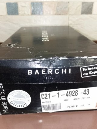 Zapatos BAERCHI Hombre Talla 43 Negros