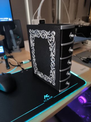 Joyero libro 3D negro y plata