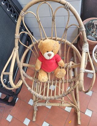 Mecedora infantil de bambú