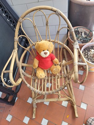 Mecedora infantil de bambú