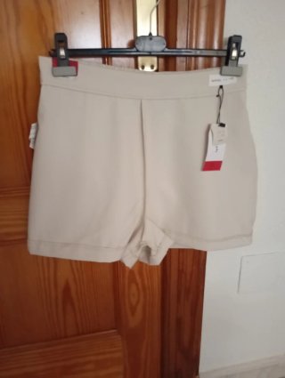 Falda pantalón beige mujer sin estrenar