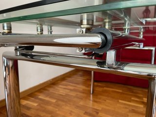 Mesa Comedor Cristal y Metal