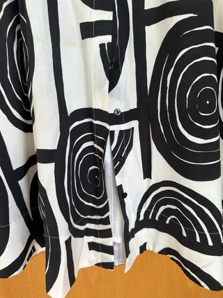 Vestido Zara Estampado Blanco y Negro