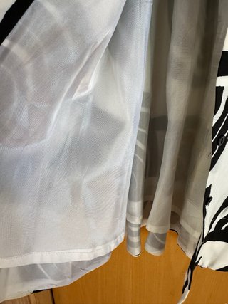 Vestido Zara Estampado Blanco y Negro