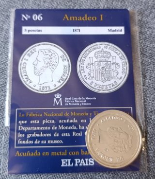 Réplicas Monedas Amadeo I y José I Napoleón