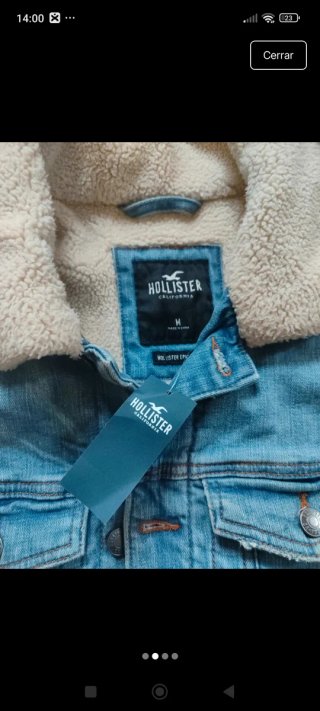 Chaqueta vaquera Hollister con borrego
