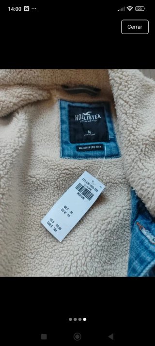 Chaqueta vaquera Hollister con borrego