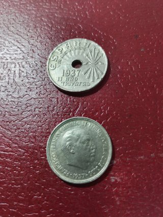 Lote monedas antiguas Franco