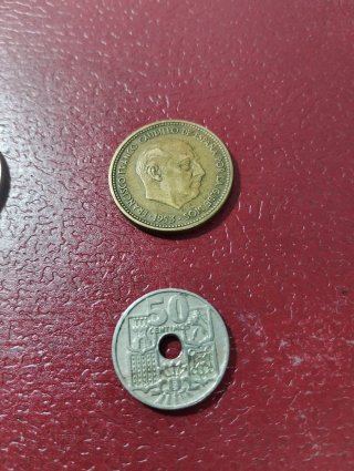 Lote monedas antiguas Franco