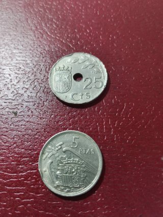Lote monedas antiguas Franco