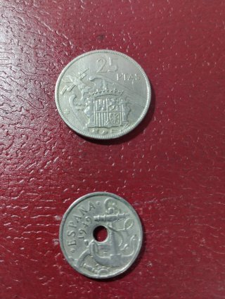 Lote monedas antiguas Franco