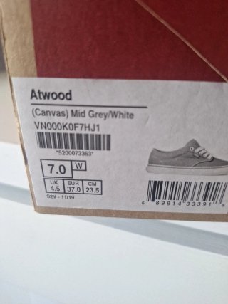 Zapatillas Vans Gris Talla 37