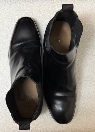 Botines Gant negros piel y pelo