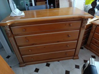 Cómoda de madera 4 cajones
