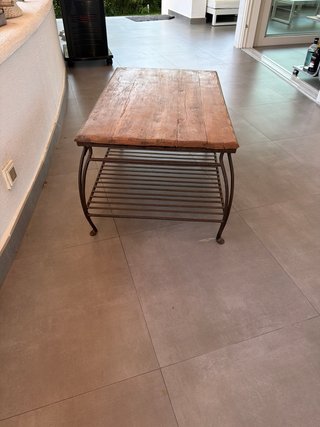Mesa de centro madera y metal