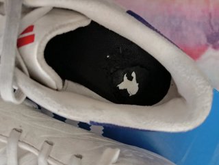 Zapatillas Adidas tacos blancas y azules