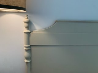 Cabecero de cama 150 madera beige/blanco