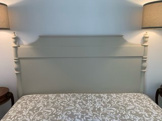 Cabecero de cama 150 madera beige/blanco