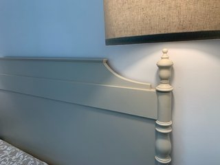 Cabecero de cama 150 madera beige/blanco