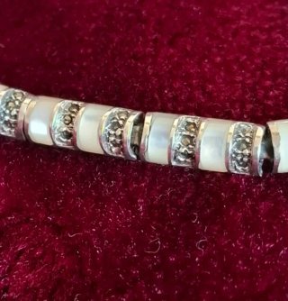 Conjunto Plata 925 y Nácar Collar y Anillo