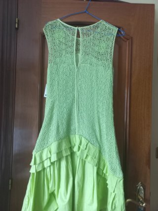 Vestido verde con flores