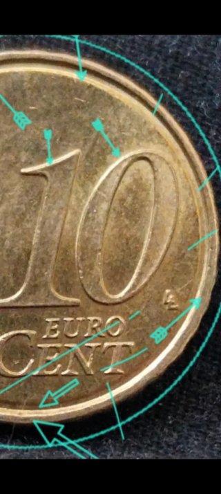 10 Céntimos Andorra 2019 - Con Rayado de Cuño de F