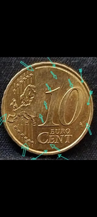 10 Céntimos Andorra 2019 - Con Rayado de Cuño de F