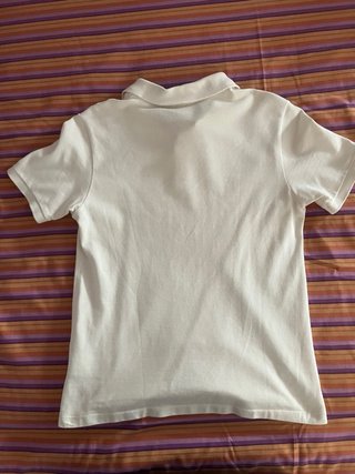 Polo Lacoste Blanco Niño Talla 14