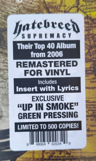 Hatebreed Supremacy Vinilo Color Smoke Green Lp