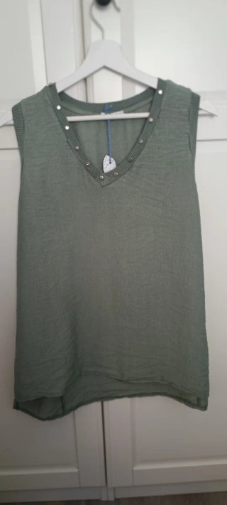 Pantalón ancho verano rayas verde y blanco