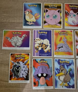 Lote de Cromos Pokémon Boomer Dunkin 1999 y 2000