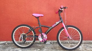 Bicicleta per bambine rosa e nera
