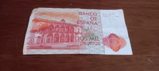 Billete 2000 pts España 1980 SIN SERIE
