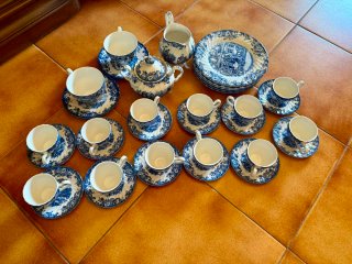 Juego tazas de café Coaching Scenes Johnson Bros.