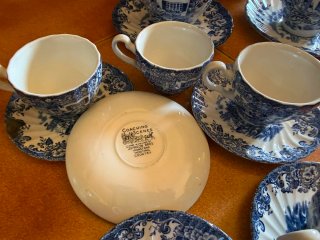 Juego tazas de café Coaching Scenes Johnson Bros.