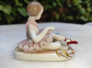 Bailarina Lladró antigua, "Niña con libro" años 50