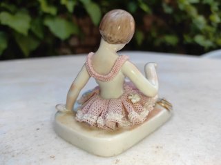 Bailarina Lladró antigua, "Niña con libro" años 50