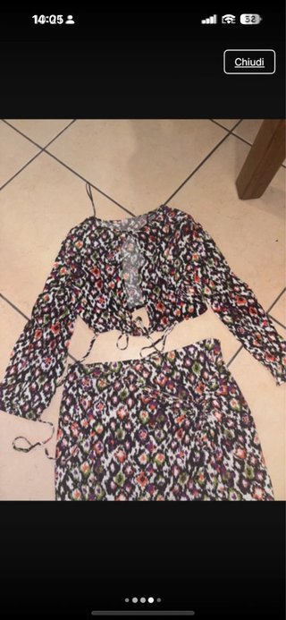 Coordinato gonna e top fantasia