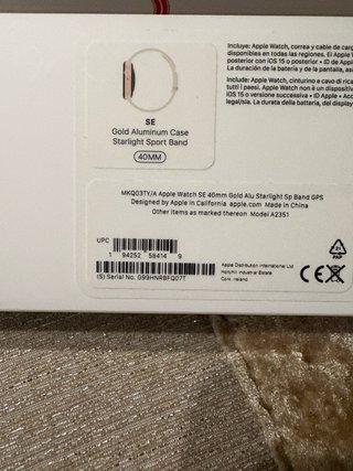 Apple Watch SE 40mm Rosa/Dorato intatto
